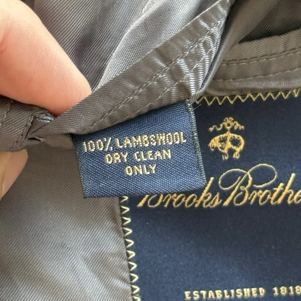 Brooks Brothers Blazer Mens 42R 100% Lambswool Sport Coat Made In Italy Luxury